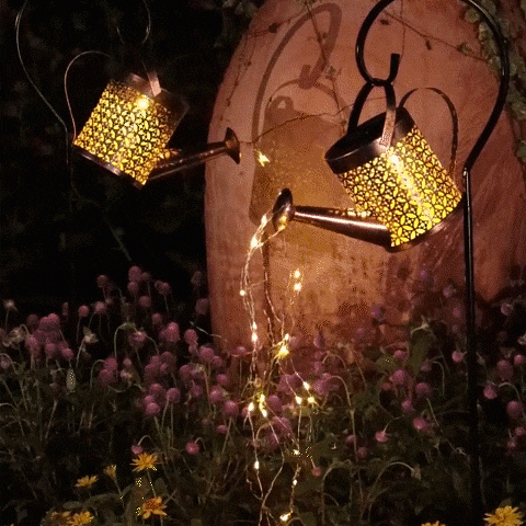 Sully Supply Co Solar LED Light Enchanted Watering Can with Cascading Lights