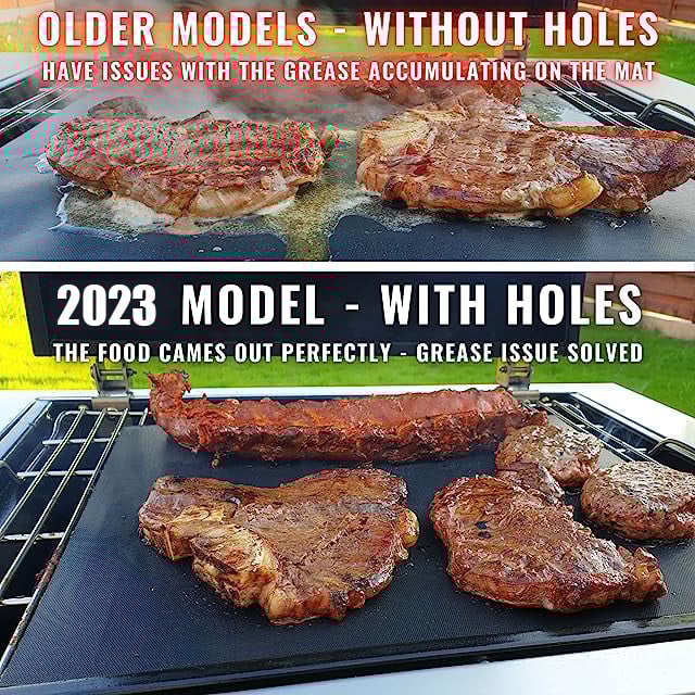 2023 Upgraded Model With Holes- Reusable barbecue mat
