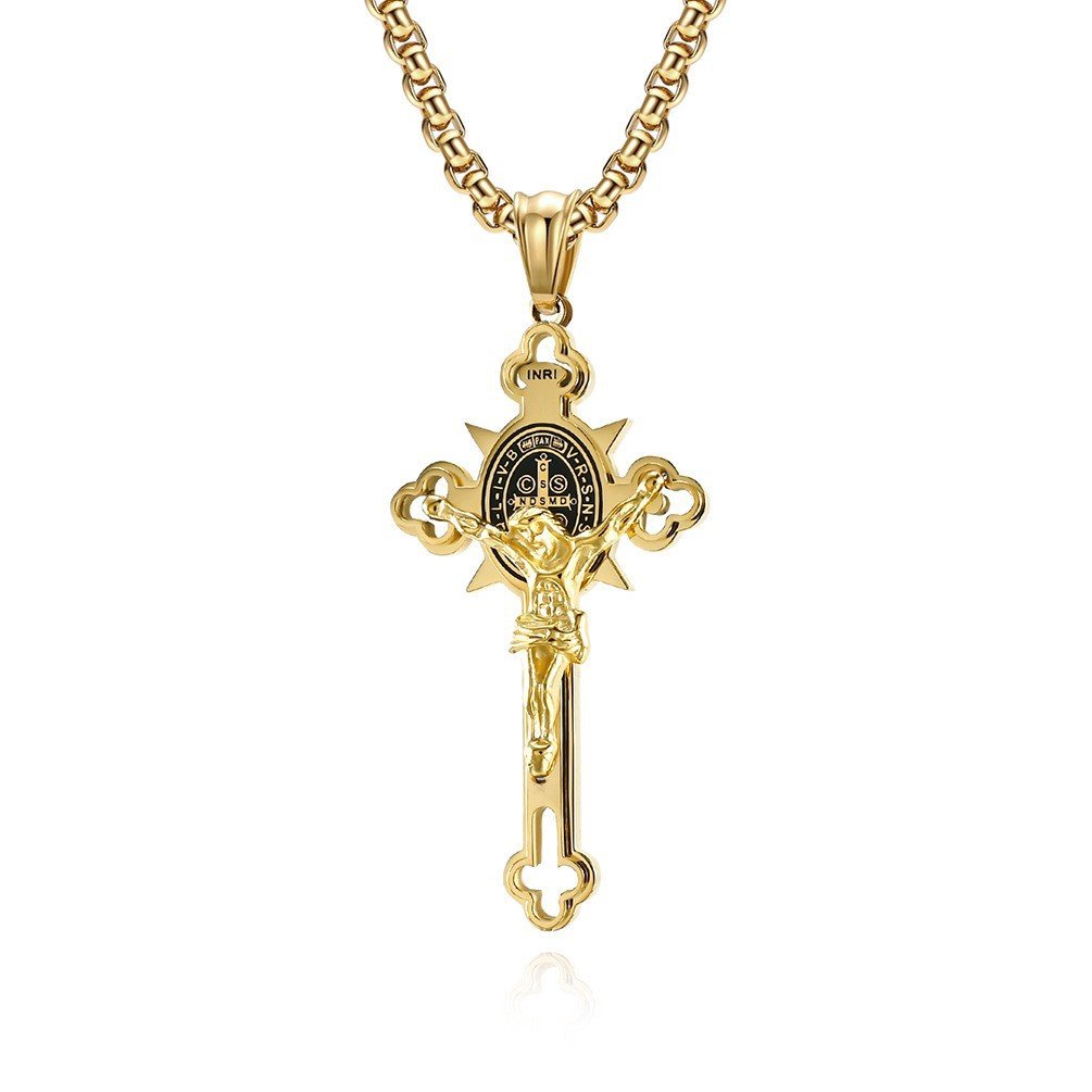 🙏 49% OFF🙏ST.Benedict Protection Cross Power Pendant Necklace