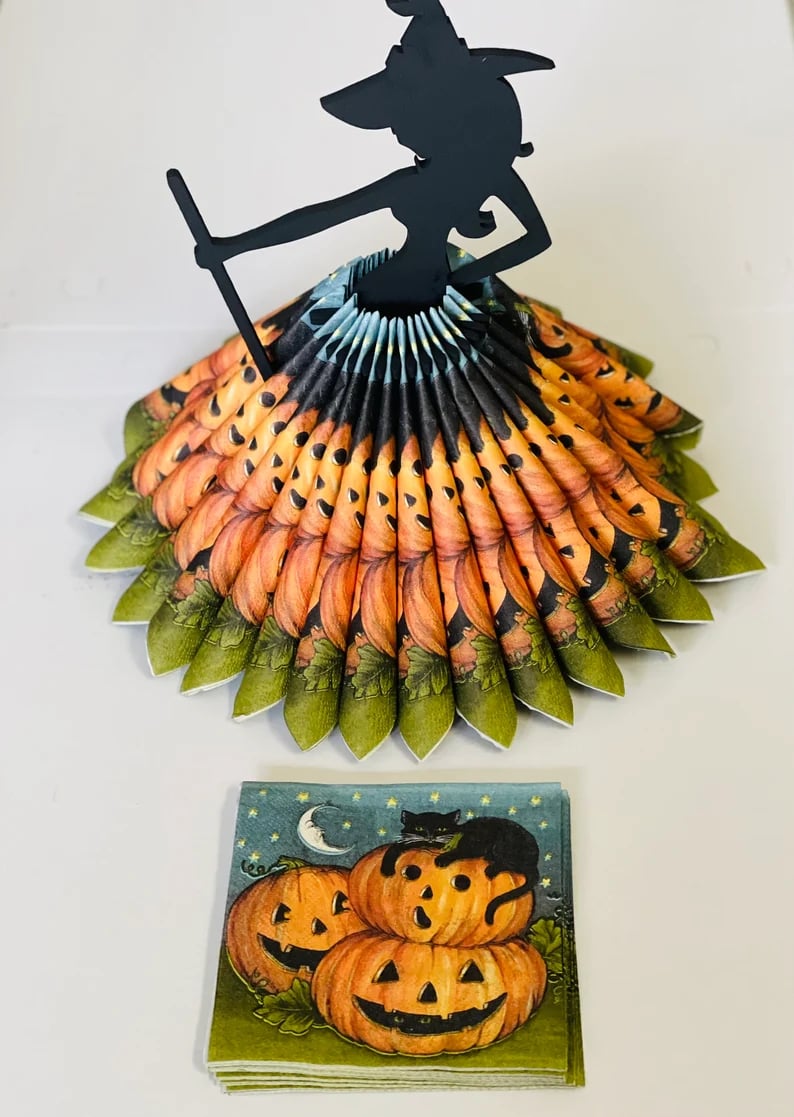 Napkin holder "Witch" Withes Tea Halloween Theme Party Table Setting Decor