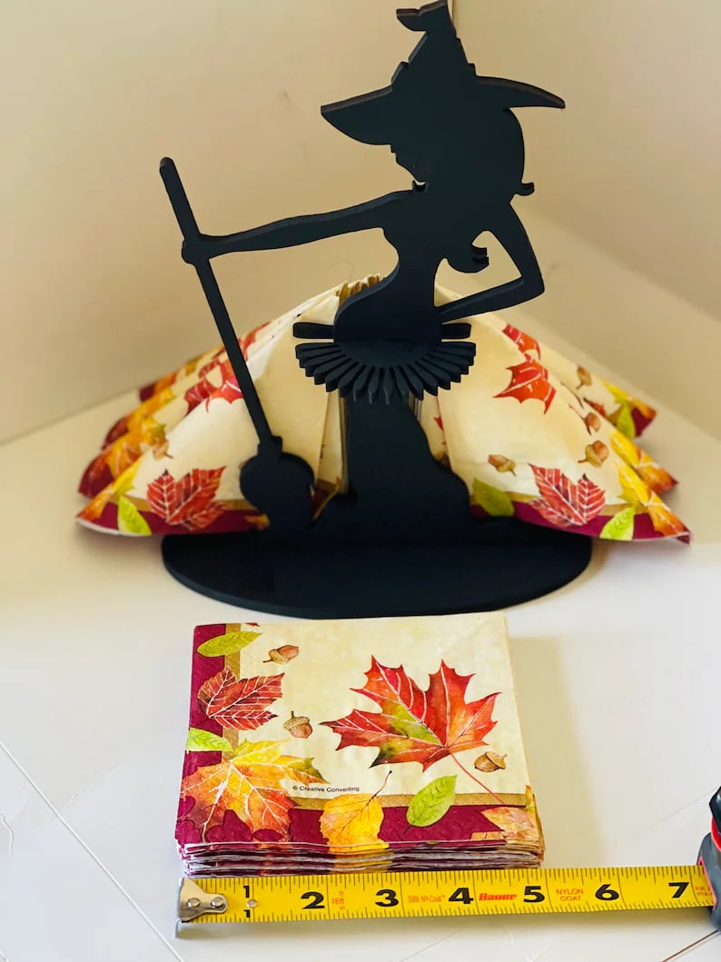 Napkin holder "Witch" Withes Tea Halloween Theme Party Table Setting Decor