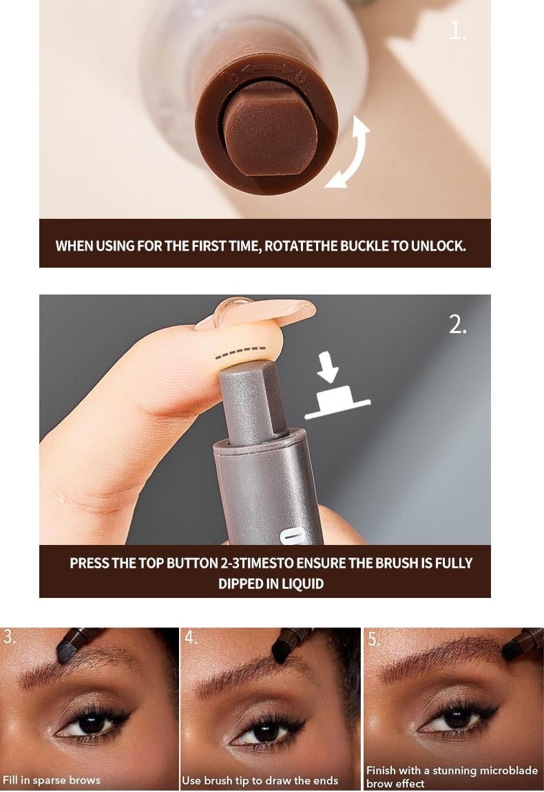 🎁Buy 1 Get 1 Free(2 PCS)🎁Brow-Fection Angled Brush & Dip Liquid Eyebrow Gel