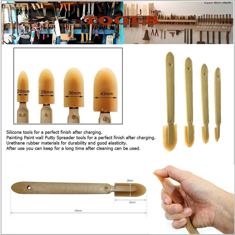 Extended Rubber Spatula Jointing Tools