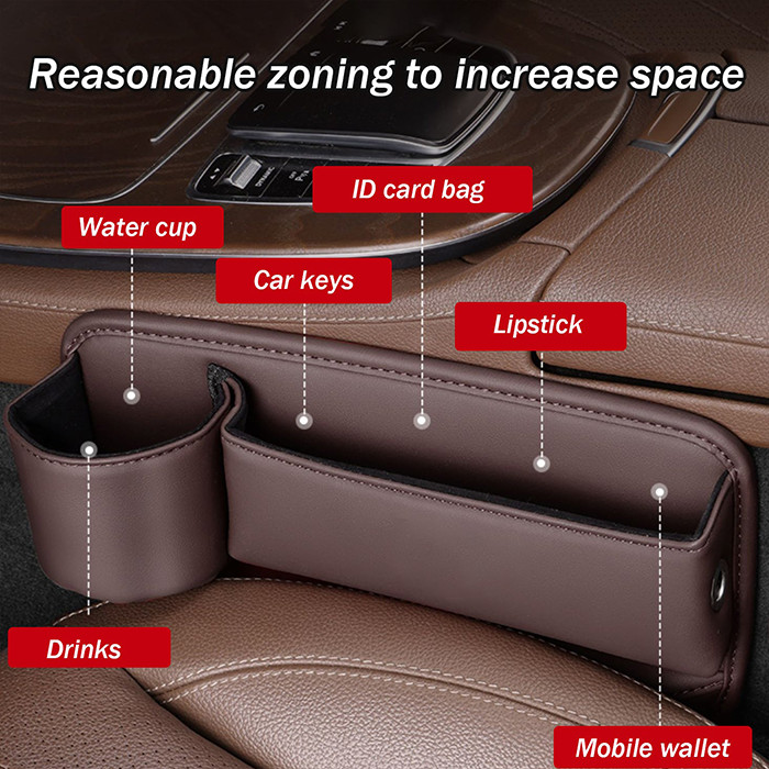 Car Seat Gap Storage Box with USB Cable Hole