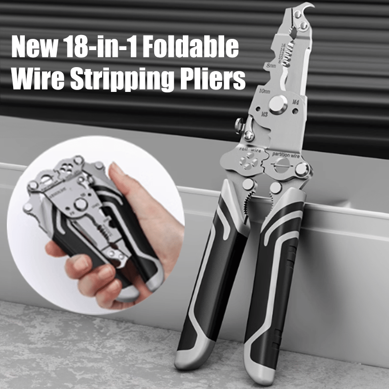 Multi-Functional Folding Wire Stripping Pliers
