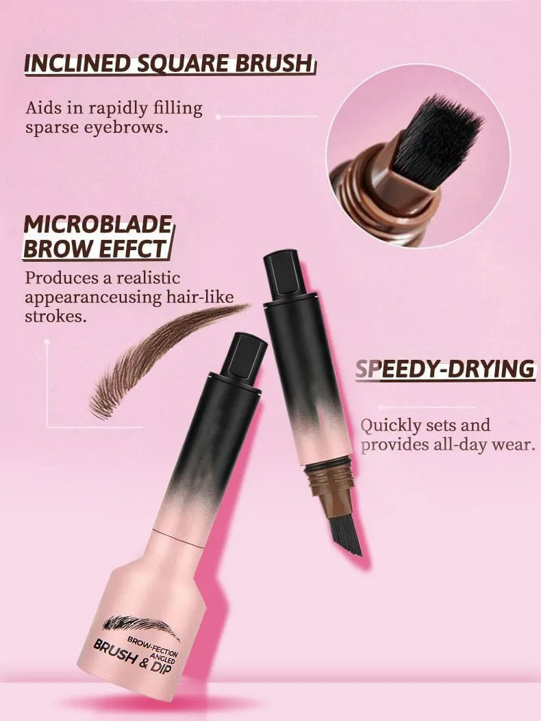 🎁Buy 1 Get 1 Free(2 PCS)🎁Brow-Fection Angled Brush & Dip Liquid Eyebrow Gel