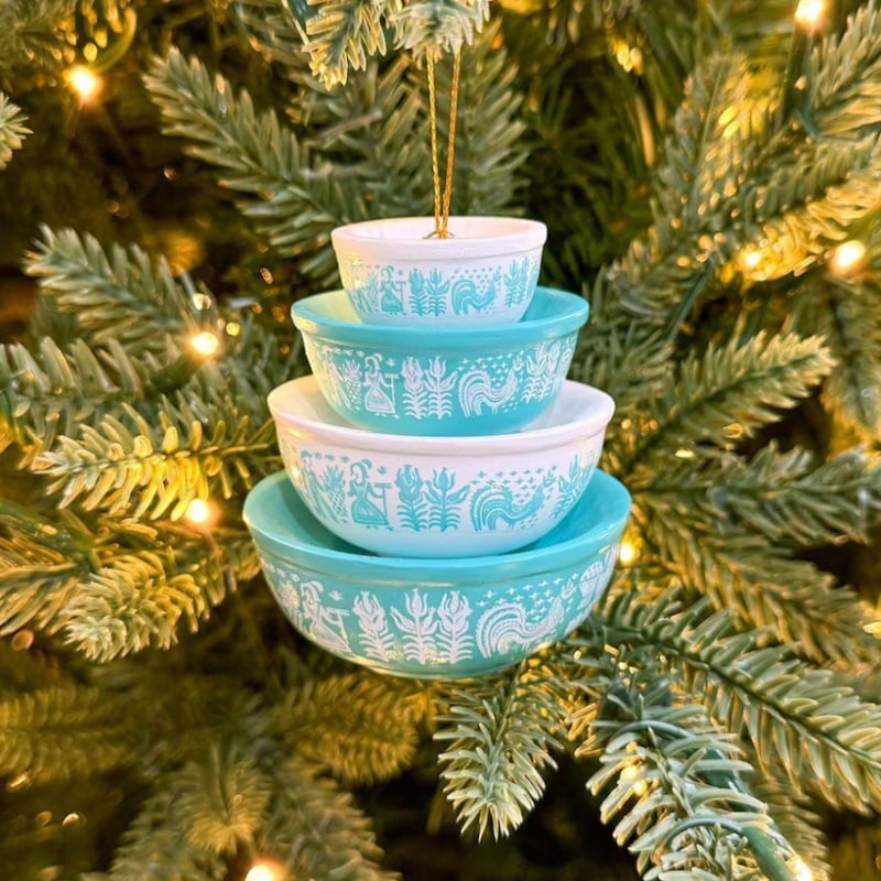 🎄Miniature Vintage Stacking Bowl Christmas Tree Pendant