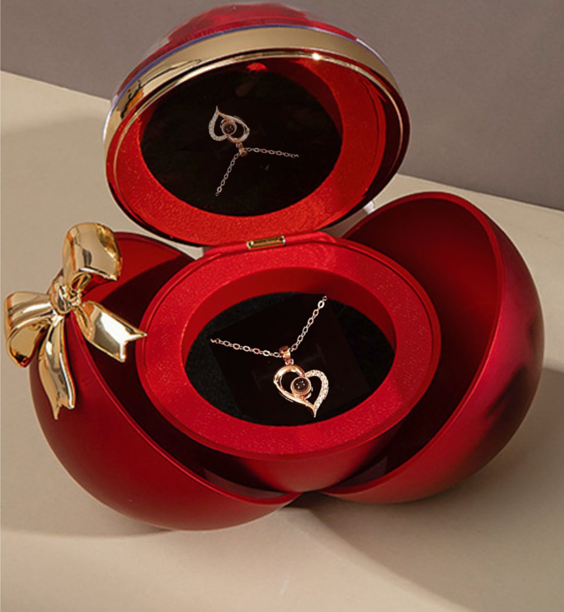 🌟 "I LOVE YOU" NECKLACE & ETERNAL ROSE 🌹 - LUX SPHERE GIFT 💖