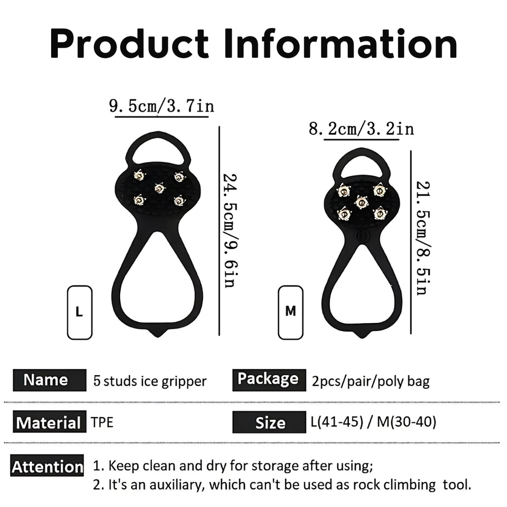 ⛄️ Winter Sale 49% OFF ❄️ Universal Non-Slip Gripper Spikes (1 Pack/1 Pair) 🥾