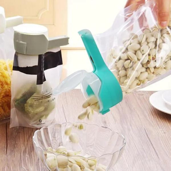 Easy Dump and Seal Food Storage Bag Closures