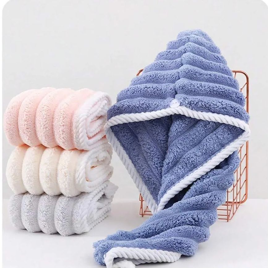 Coral Fleece Thickened Dry Hair Hat