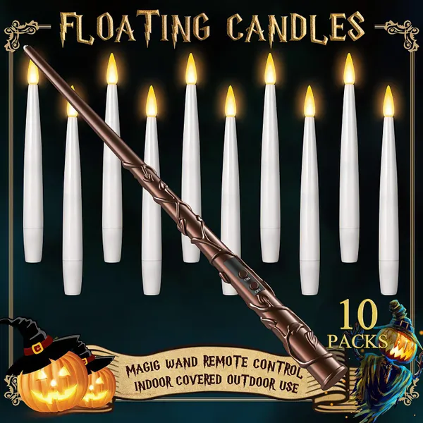 🎃 EARLY HALLOWEEN SALE 49% OFF 🔥 Magical Floating Candles with Wand Remote