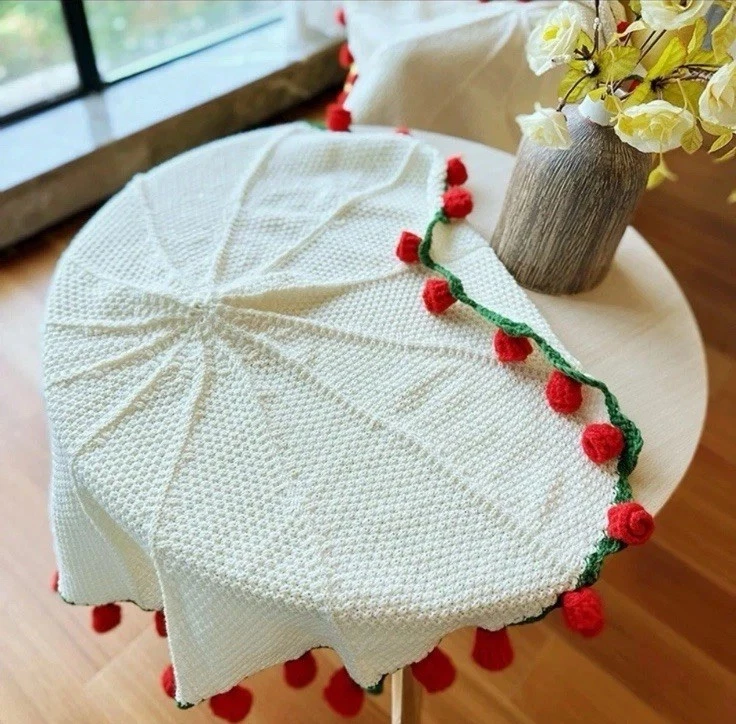 Rose hand-woven blanket, pure handmade blanket, can be turned into a bouquet of roses blanket,a gift for the object, mother, elders, a special gift-MM