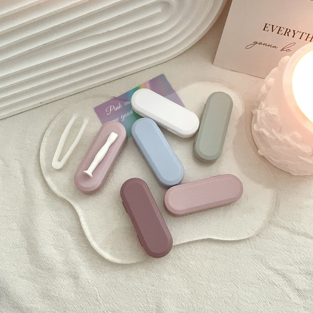 1 PCS Contact Lens Applicator & Tweezer Storage Case – Random Color