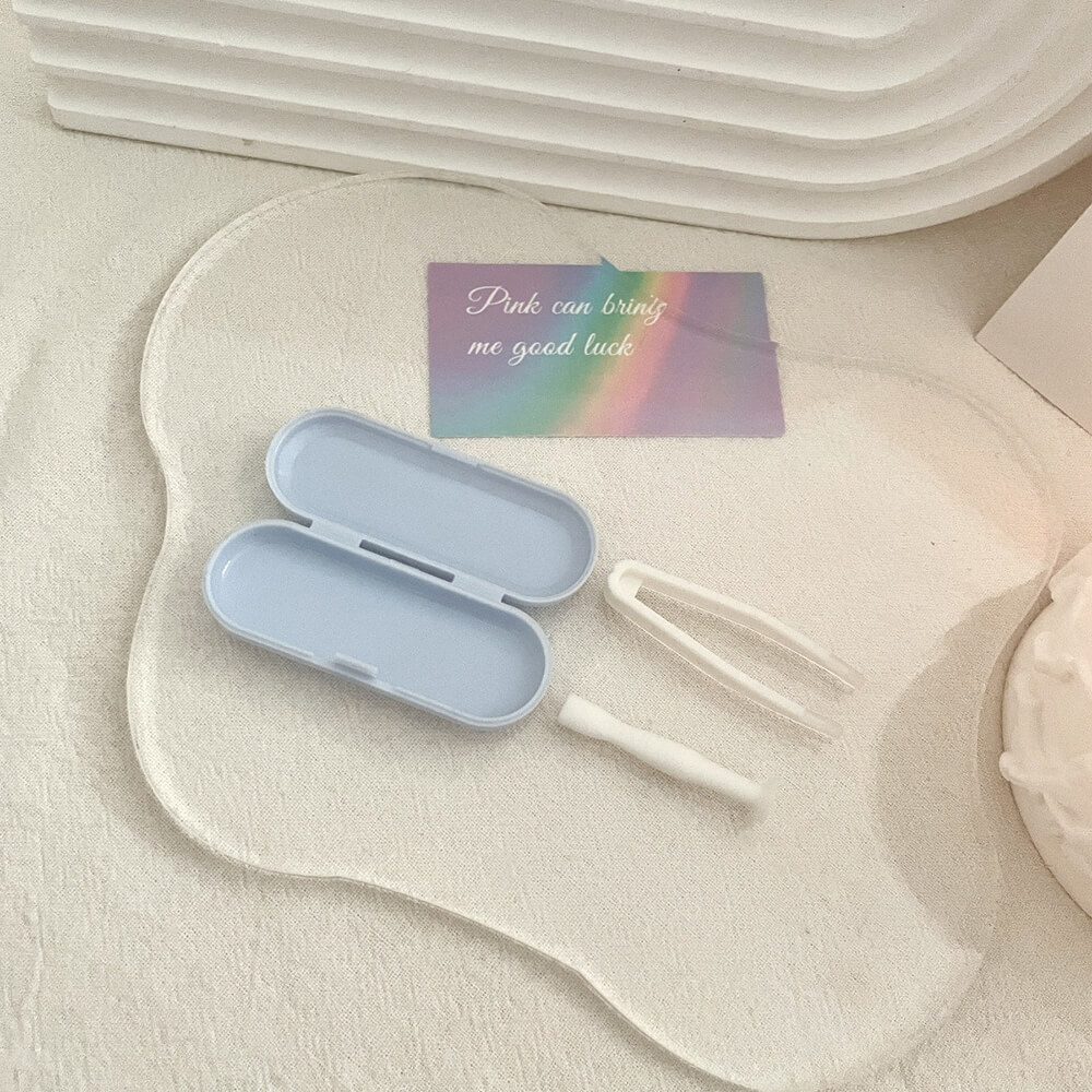 1 PCS Contact Lens Applicator & Tweezer Storage Case – Random Color