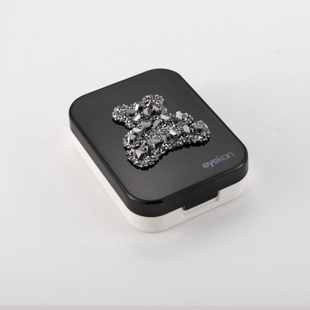 2 Pair Black Bear Contact Lens Case