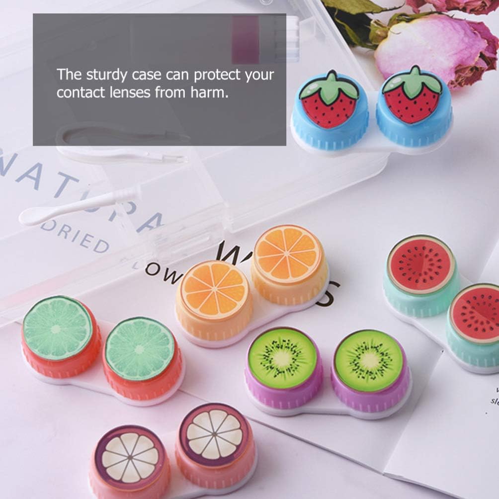 Cute Fruit Contacts Case Container Holder Storage Box 6 Pack -eveVeye