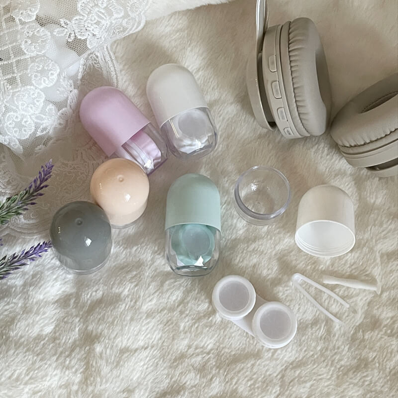 1-Pair Capsule Contact Lens Travel Case – Random Color