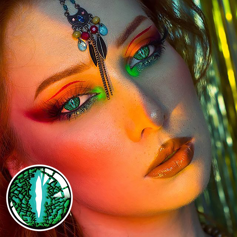 【Halloween&Cosplay】Lizard Eye Green-eveVeye