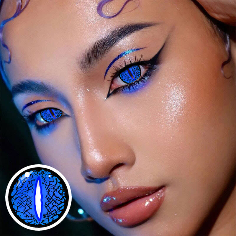 【Halloween&Cosplay】Lizard Eye Dark Blue-eveVeye