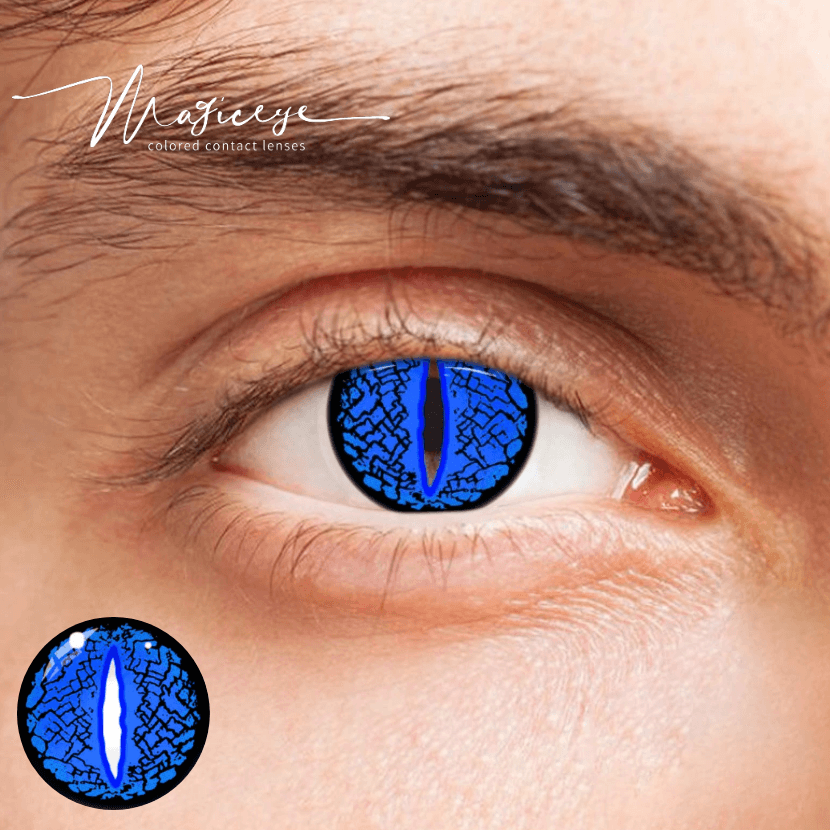 【Halloween&Cosplay】Lizard Eye Dark Blue-eveVeye