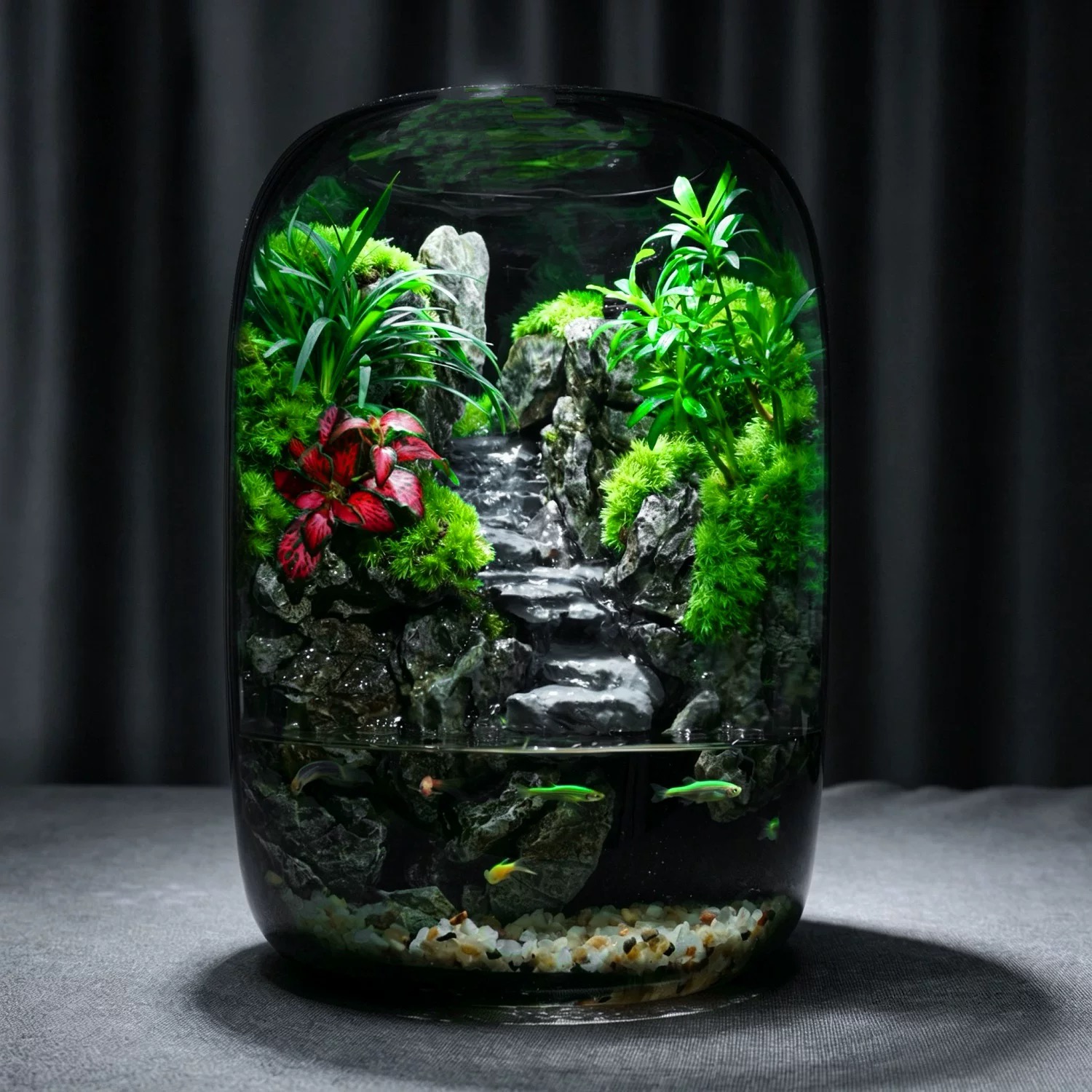[Flowing water] Eco desktop micro landscape