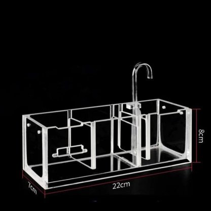 3-in-1 Transparent Acrylic Aquarium Filter Boxes External Hanging Water Purifier for Aquarium Fish Tank Box-ACEX
