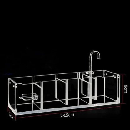 3-in-1 Transparent Acrylic Aquarium Filter Boxes External Hanging Water Purifier for Aquarium Fish Tank Box-ACEX
