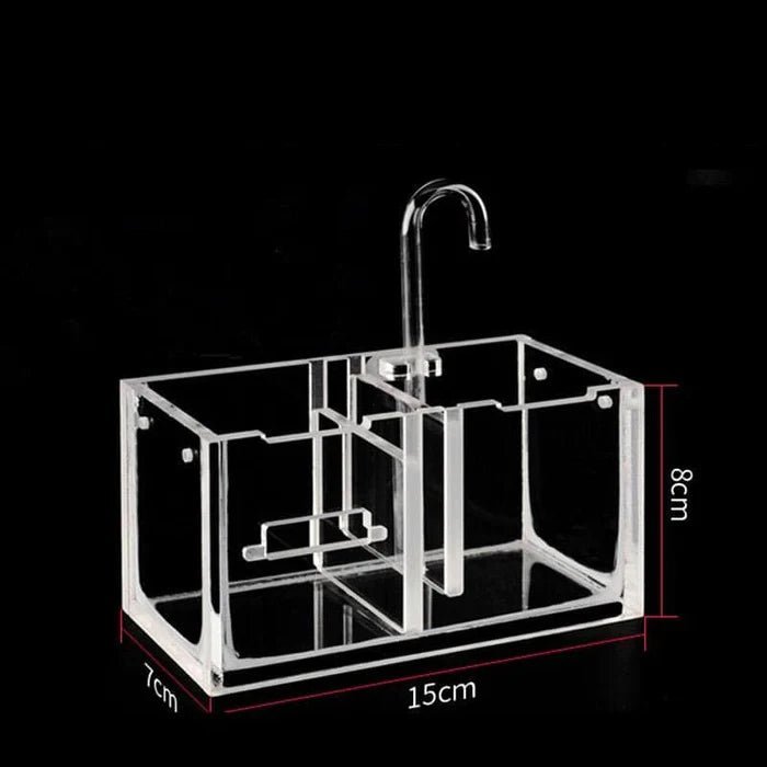 3-in-1 Transparent Acrylic Aquarium Filter Boxes External Hanging Water Purifier for Aquarium Fish Tank Box-ACEX