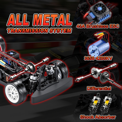 WYVERN 1/10 Scale 4WD On-road Electric RC Touring 2.4G Brushless High Speed RTR #RH1026