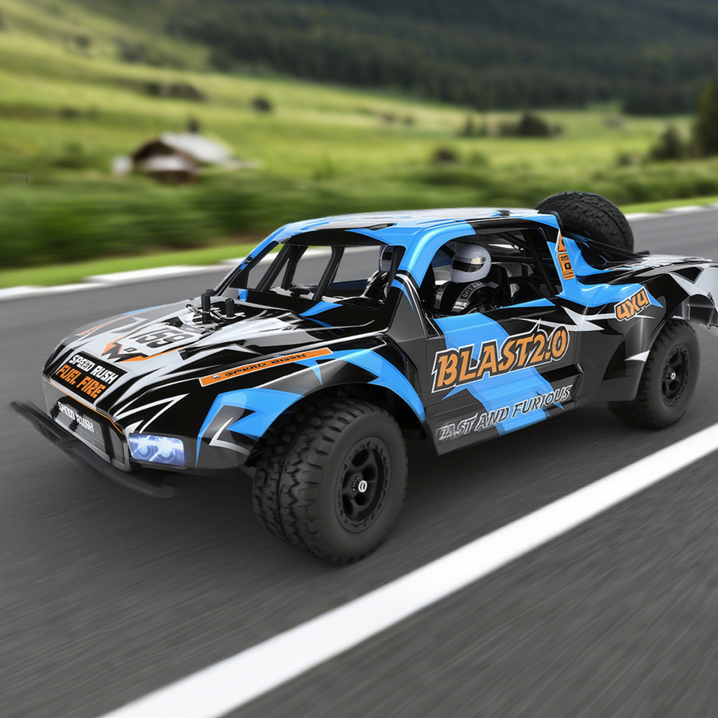BLAST 2.0 1/10 Scale 4WD Off-road Electric Short Course Truck 2.4G Brushless High Speed RTR #RH1045SC