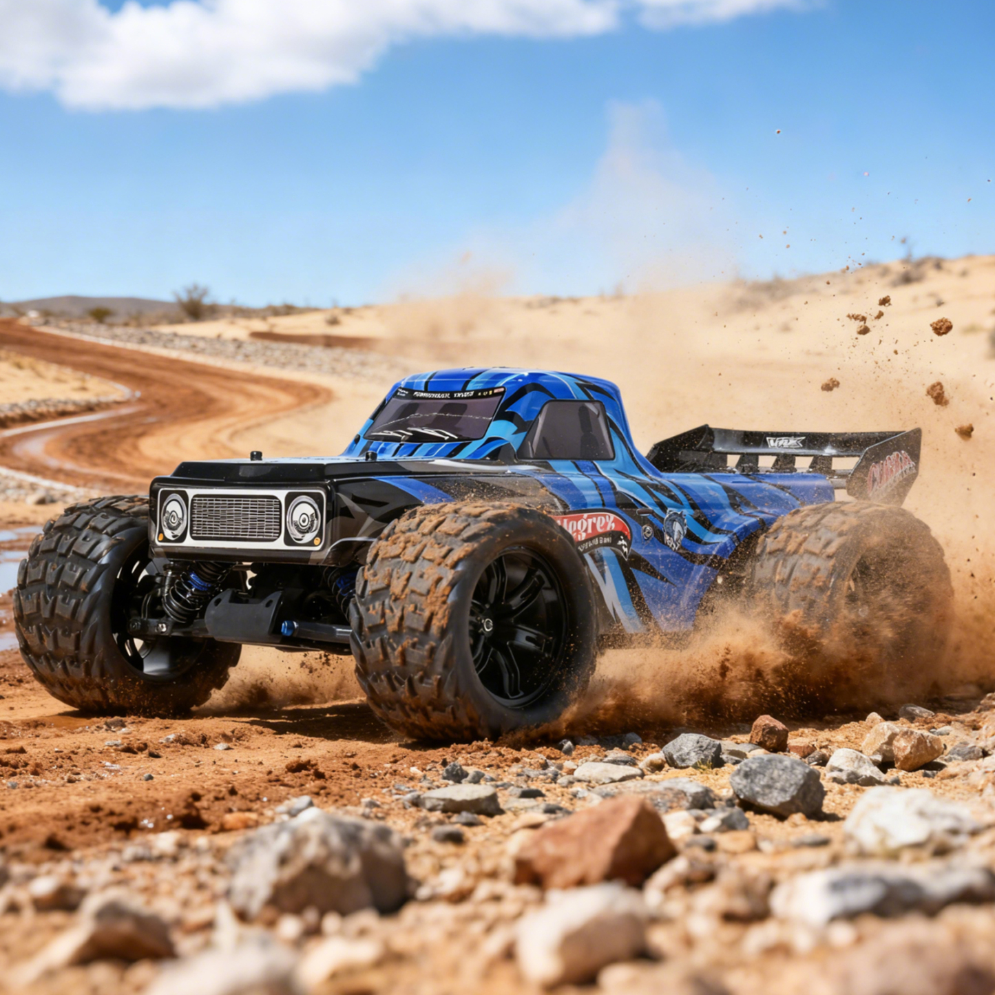 MEGREZ 1/10 Scale 4WD Off-road Electric RC Truggy 2.4G Brushless High Speed RTR #RH1074