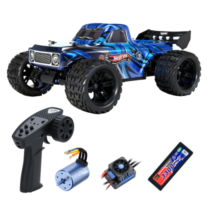 MEGREZ 1/10 Scale 4WD Off-road Electric RC Truggy 2.4G Brushless High Speed RTR #RH1074