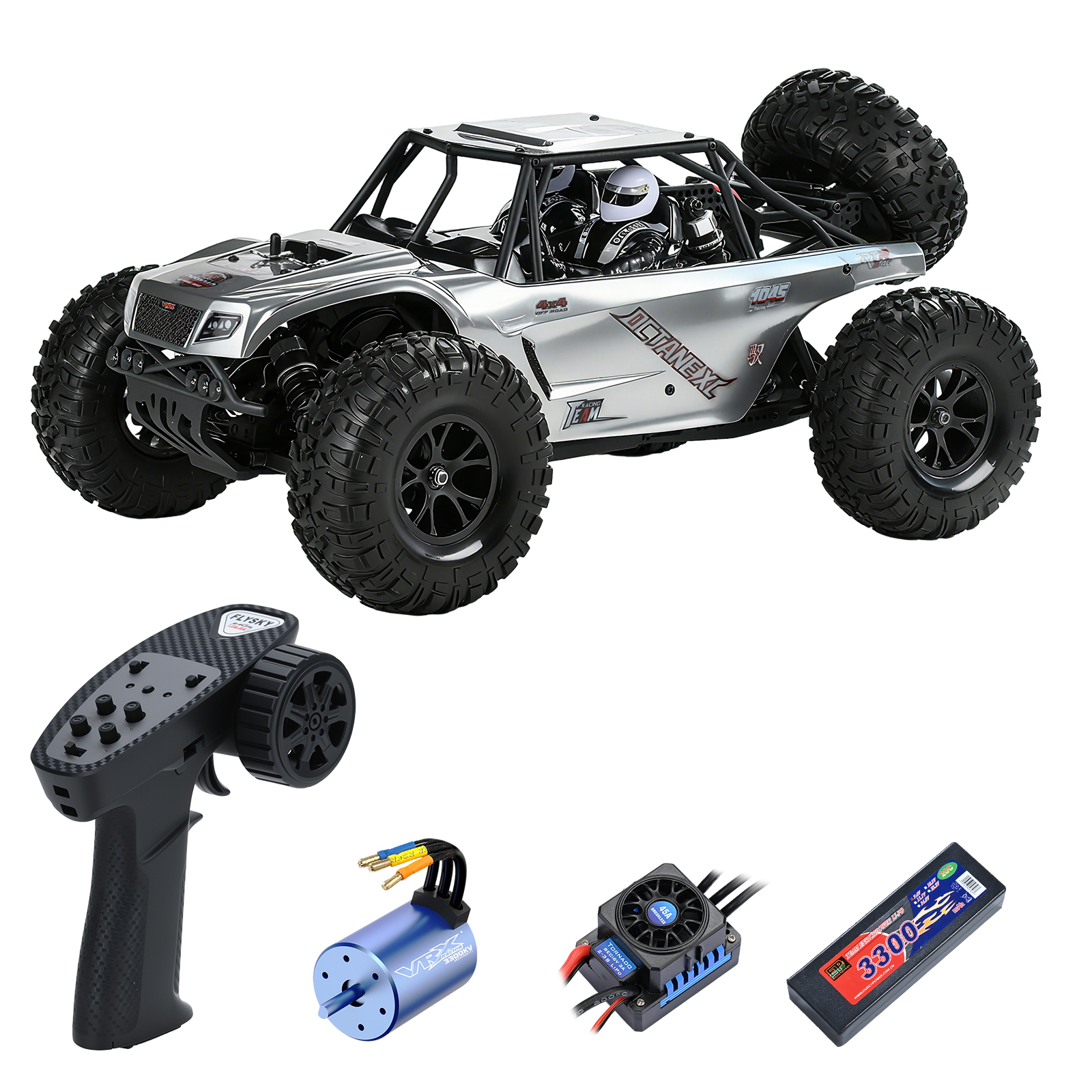 OCTANE 1/10 Scale 4WD Off-road Electric RC Sand Buggy 2.4G Brushless High Speed RTR #RH1045