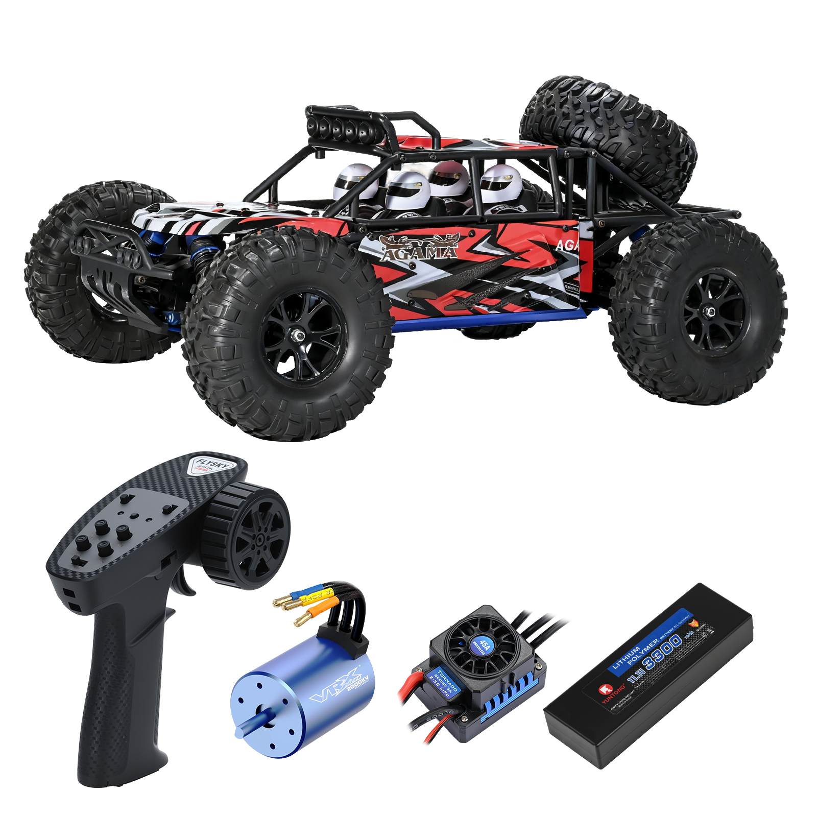 AGAMA 1/10 Scale 4WD Off-road Electric Sand buggy 2.4G Brushless High Speed RTR #RH1062