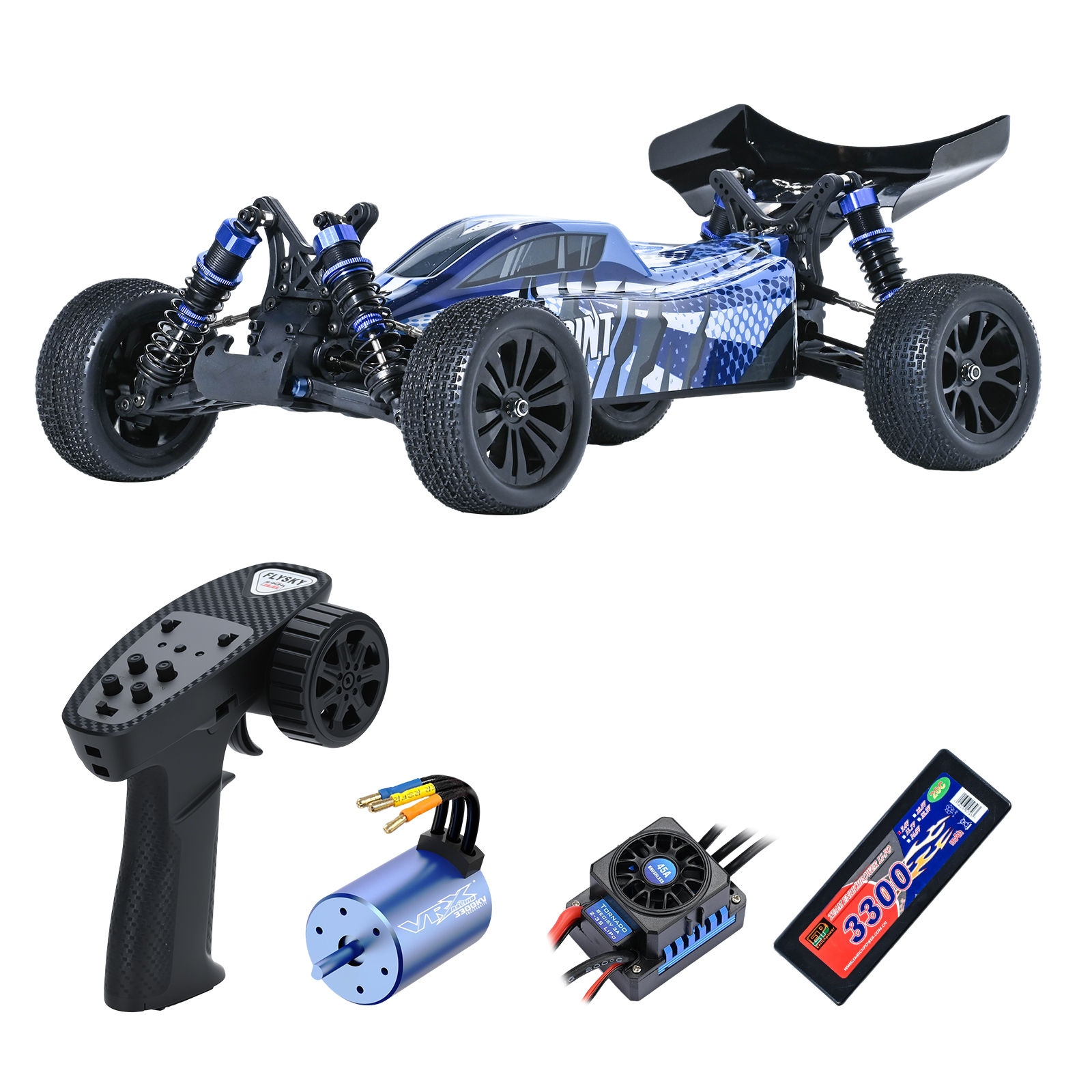 SPRINT 1/10 Scale 4WD Off-road Electric RC buggy 2.4G Brushless High Speed RTR #RH1068