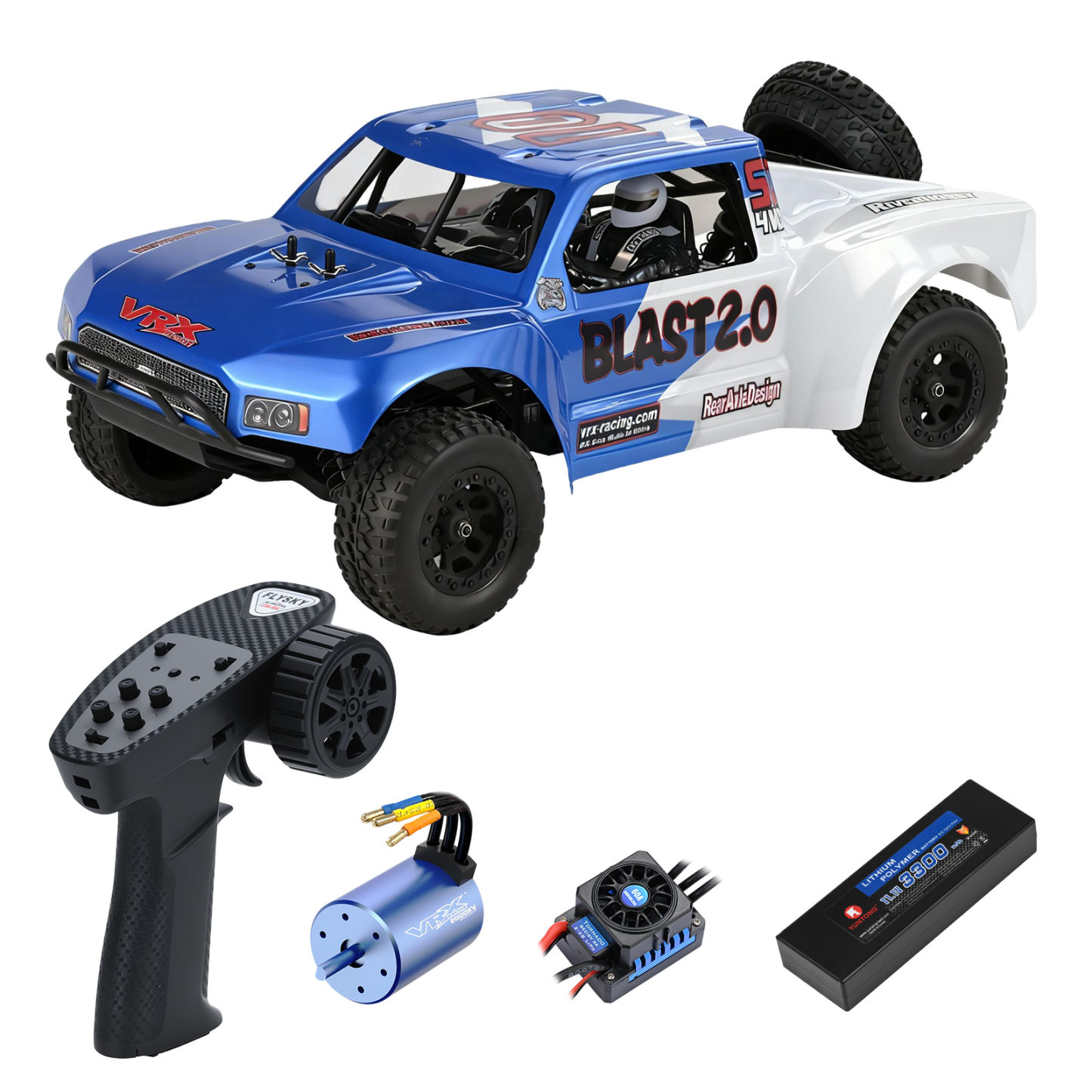 Blast 1/8 Scale 4WD Off-road Electric RC Short Course Truck 2.4G Brushless High Speed RTR #RH820