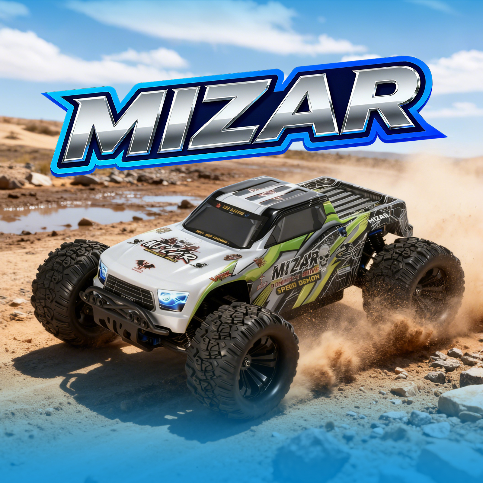 MIZAR 1/10 Scale 4WD Off-road Electric RC Truck 2.4G Brushless High Speed RTR #RH1072