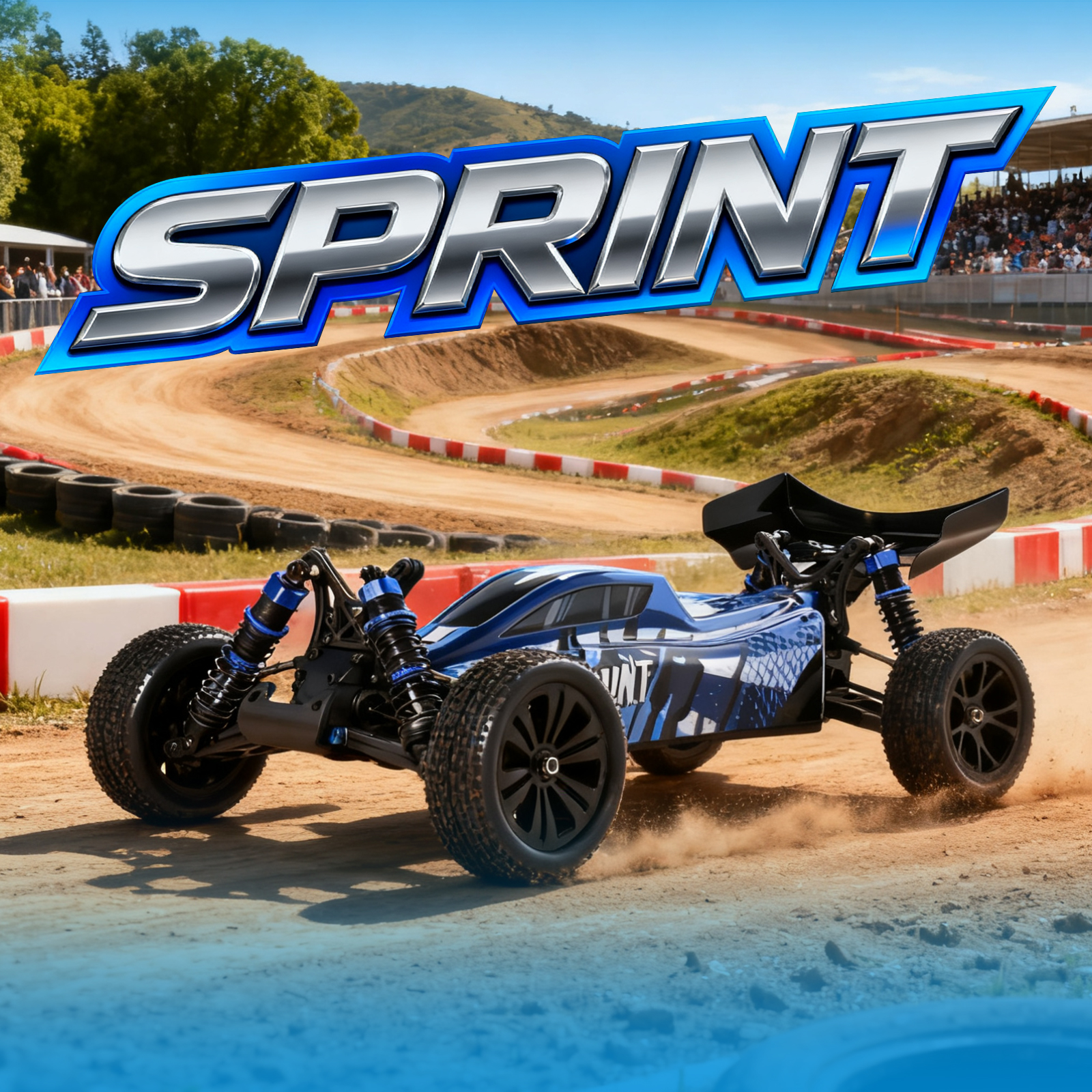 SPRINT 1/10 Scale 4WD Off-road Electric RC buggy 2.4G Brushless High Speed RTR #RH1068