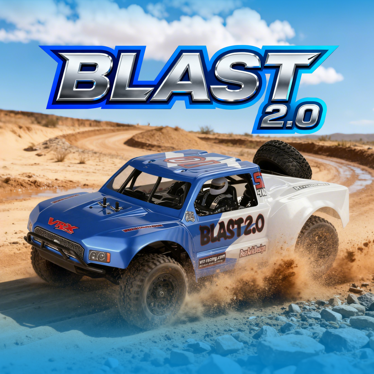 Blast 1/8 Scale 4WD Off-road Electric RC Short Course Truck 2.4G Brushless High Speed RTR #RH820