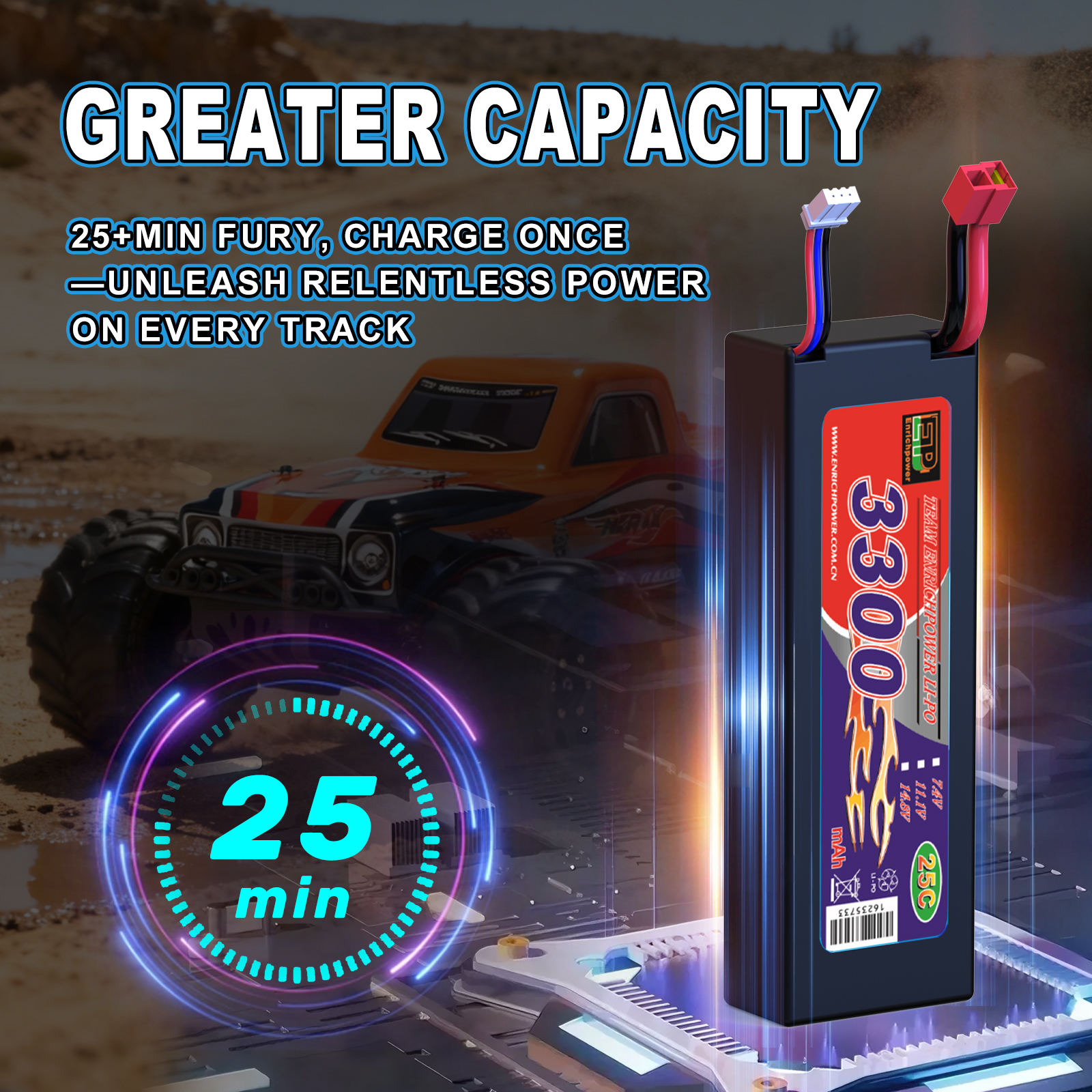 MERAK 1/10 Scale 4WD Off-road Electric RC Truck 2.4G Brushless High Speed RTR #RH1070