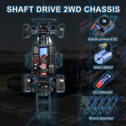 BLITZ  VRX RACING 1/0 Scale 2WD High Speed Electric RC Car #RH2016