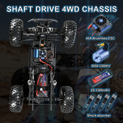 OCTANE 1/10 Scale 4WD Off-road Electric RC Sand Buggy 2.4G Brushless High Speed RTR #RH1045