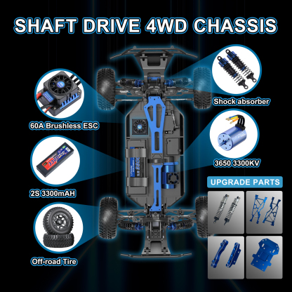 BLAST 2.0 1/10 Scale 4WD Off-road Electric Short Course Truck 2.4G Brushless High Speed RTR #RH1045SC