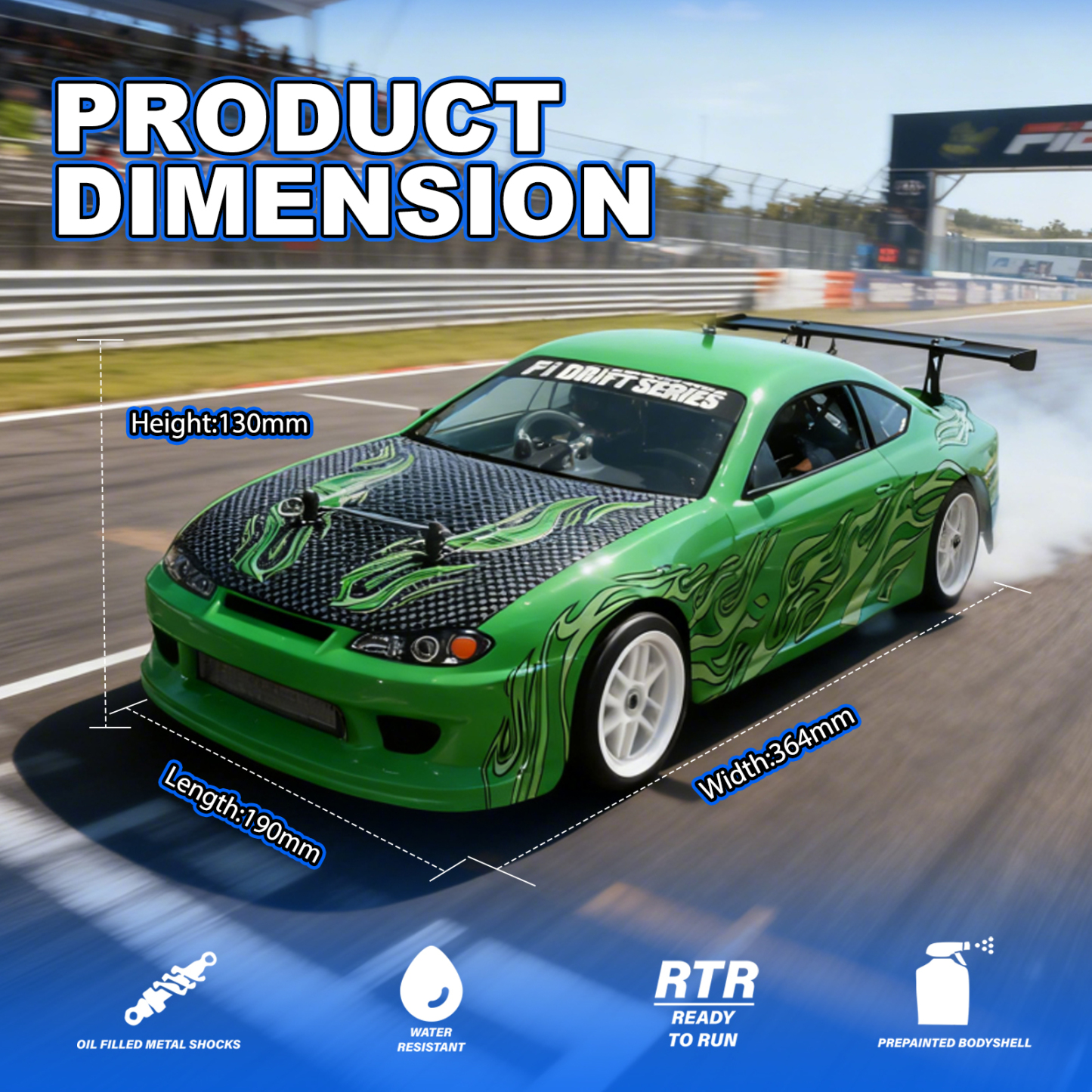 X-RANGER Nitro VRX RACING 1:10 Scale 4WD On road Nitro Powered RC Truggy #RH1003