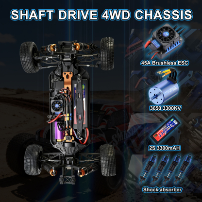 SPRINT 1/10 Scale 4WD Off-road Electric RC buggy 2.4G Brushless High Speed RTR #RH1068