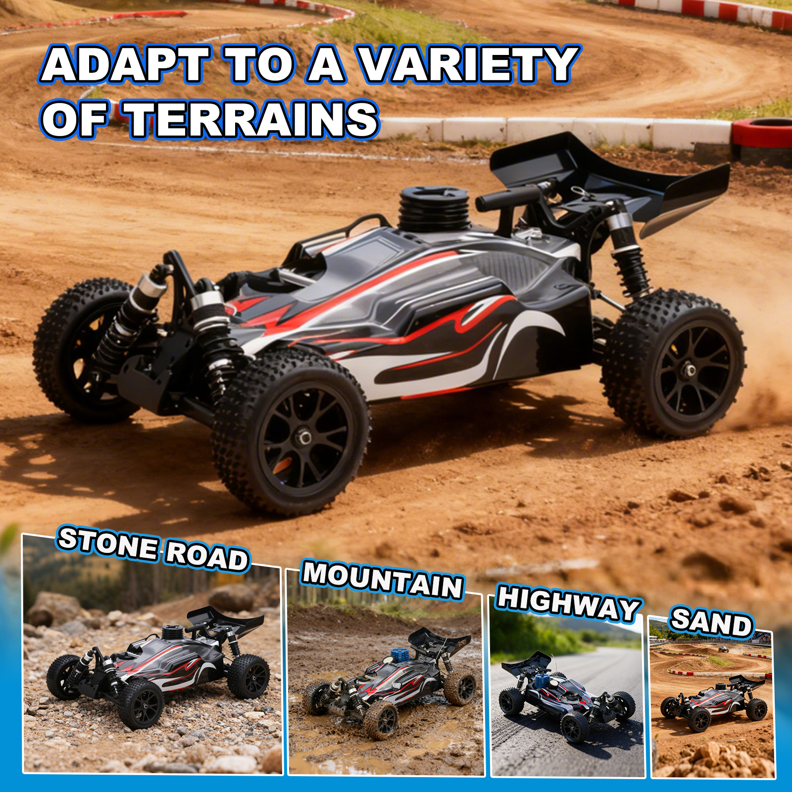 SPIRIT Nitro VRX RACING 1:10 Scale 4WD Nitro Powered RC Car #RH1006