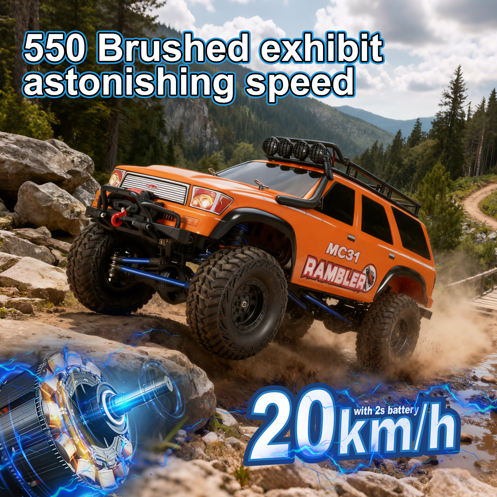 MC31 Rambler 1:10 Scale 4WD High Torque Electric Crawler RTR #RH1052