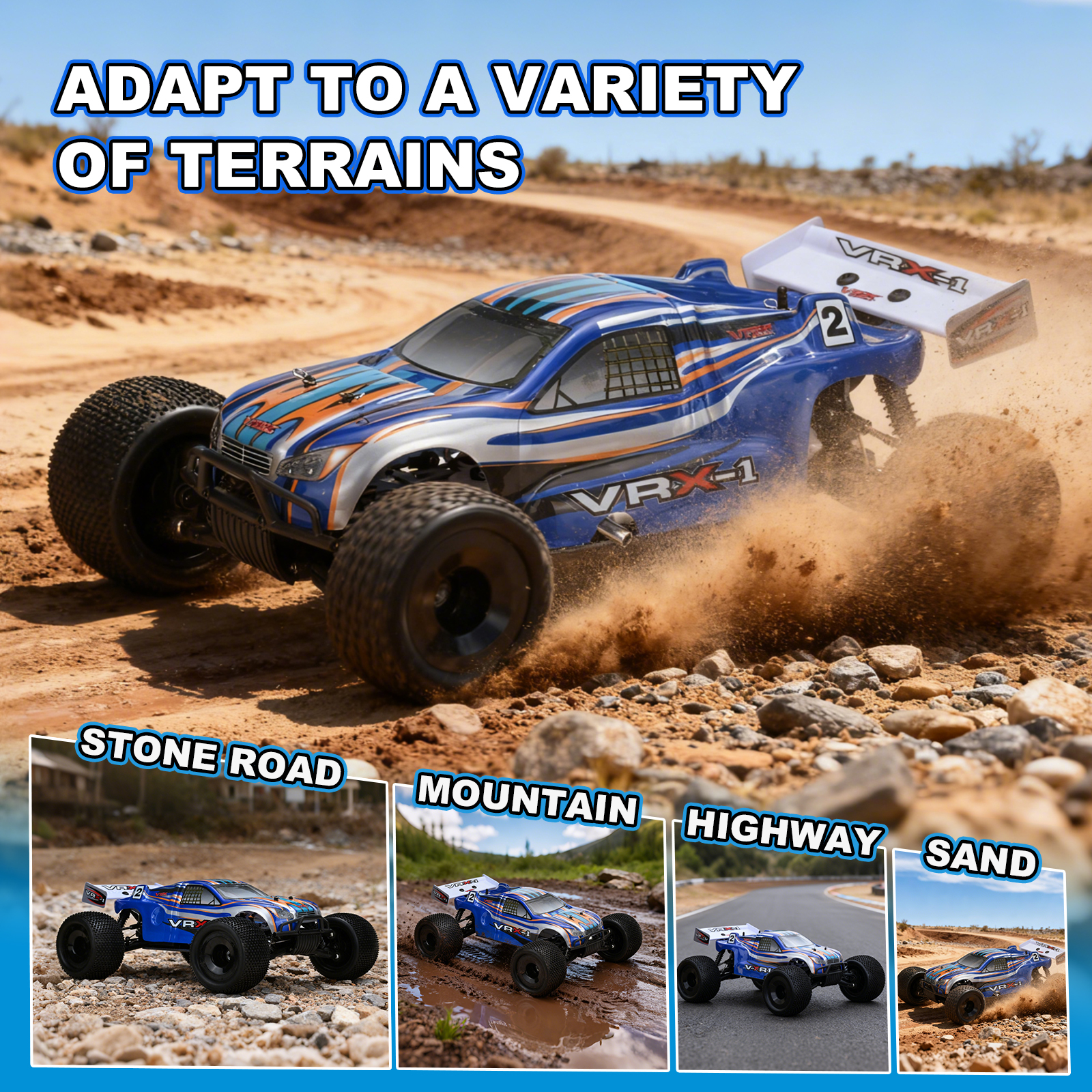 VRX-1 1:8 Scale 4WD off road Nitro Powered RC Truggy #RH801