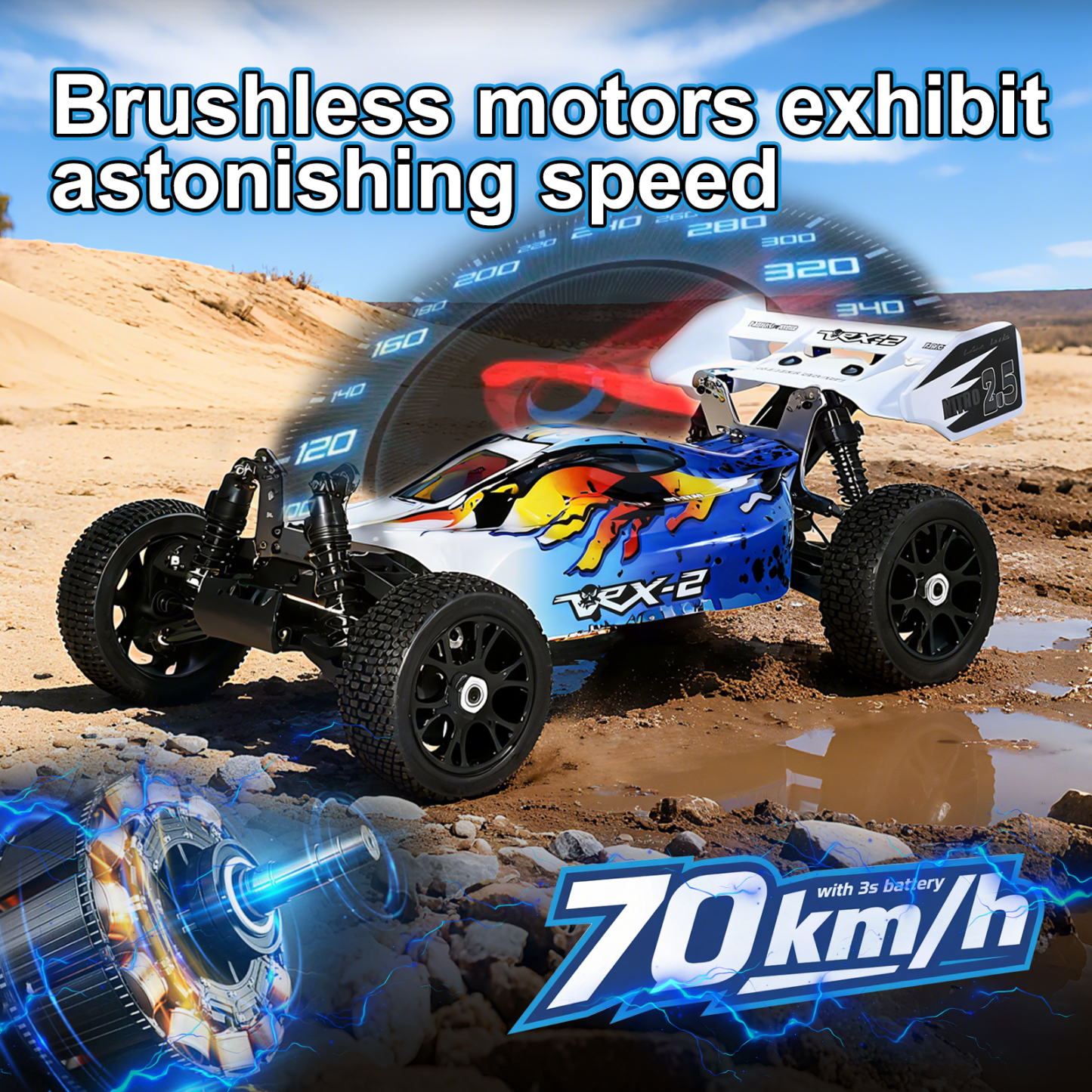 VRX-2E VRX RACING 1/8 Scale 4WD High Speed Electric RC Car #RH812